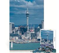 Rompecabezas de 1000 Piezas con Paisaje Urbano de Auckland y Sky Tower para adultosIdeal para desarrollar la lógica, Relajarse y como un Acogedor (38x52cm)