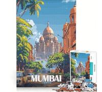 Rompecabezas de 1000 Piezas con Paisaje Urbano de Bombay para Adolescentes Juego Educativo Ideal para Reducir el estrés cumpleaños 38x26cm