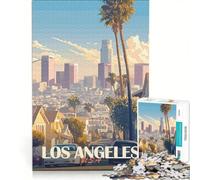 Rompecabezas de 1000 Piezas con Paisaje Urbano de Los Ángeles Juguetes para armar desafío difícil con Piezas de Formas aleatorias Que encajan Perfectamente 50x75cm