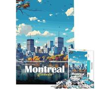 Rompecabezas de 1000 Piezas con Paisaje Urbano de Montreal Juguetes adictivos para Cultivar la Paciencia Juego Educativo para aliviar el estrés Regalo de cumpleaños (Tamaño 50x75cm)