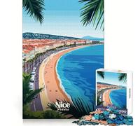 Rompecabezas de 1000 Piezas con Paisaje Urbano de Niza, Francia, para Adultos Juguete para ejercitar la Mente, Ideal para Crear un vínculo afectivo Regalo Elegante (50x75cm)