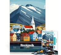 Rompecabezas de 1000 Piezas con Paisaje Urbano de Reikiavik para Adolescentes, de Strong Logic Toy Family Time, Clear Edge, Warm Surprise (38x26cm)