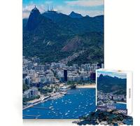 Rompecabezas de 1000 Piezas con Paisaje Urbano de Río de Janeiro y Cristo Redentor para Adolescentes Juguete de razonamiento y Habilidad Divertido y Relajante Corte preciso Regalo Ideal (50x75cm)