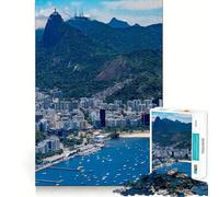 Rompecabezas de 1000 Piezas con Paisaje Urbano de Río de Janeiro y Cristo Redentor para Adolescentes Juguete de razonamiento y Habilidad Divertido y Relajante Corte preciso Regalo Ideal (50x75cm)