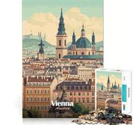 Rompecabezas de 1000 Piezas con Paisaje Urbano de Viena para Adolescentes Juego de Memoria Mental Cierre Seguro sin Piezas Sueltas Ideal para Viajar Juego para ejercitar la Mente