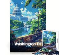 Rompecabezas de 1000 Piezas con Paisaje Urbano de Washington DC para Adultos Ideal para Entrenar la Memoria y Disfrutar en Silencio Bordes precisos (50x75cm)