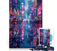 Rompecabezas de 1000 Piezas con Paisaje Urbano Nocturno para Adultos Fortalece la Memoria, relájate y Disfruta del Momento Regalo de cumpleaños (38x52cm)