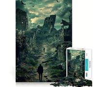 Rompecabezas de 1000 Piezas con Paisaje Urbano postapocalíptico para Adultos Ideal para estimular la Memoria Pasatiempo para el hogar Decoración de Pared con imágenes para armar (38x52cm)