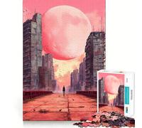 Rompecabezas de 1000 Piezas con Paisaje Urbano postapocalíptico para Adultos Juguete Inteligente y Divertido Bordes Suaves Regalo Ideal para Festivales (50x75cm)