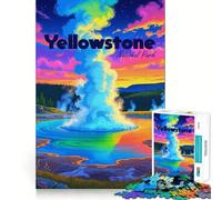 Rompecabezas de 1000 Piezas con paisajes Coloridos del Parque Nacional de Yellowstone para Adultos Diversión,Corte de precisión,Bordes Lisos Actividad Absorbente para Noches tranquilas (50x75cm)