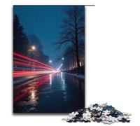 Rompecabezas de 1000 Piezas con paisajes de Carretera para Adultos Rompecabezas de Madera para Juegos Familiares (38 x 26 cm)