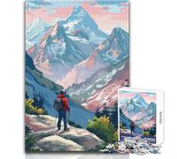 Rompecabezas de 1000 Piezas con paisajes de Senderismo de montaña para Adolescentes, Juego de Desarrollo del Pensamiento lógico, Gran Regalo para Momentos significativos, tamaño 50x75cm