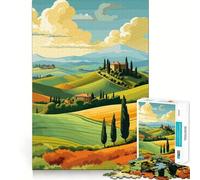 Rompecabezas de 1000 Piezas con paisajes de Viaje por Italia,diseño artístico de líneas limpias,Juguete Que desafía la Mente,un Momento de Calma y diversión navideña (38x26cm)