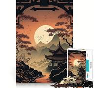 Rompecabezas de 1000 Piezas con paisajes del Antiguo Japón para Adolescentes Estimula la Mente Divertido Cierre Seguro Sin Piezas Sueltas Una Forma entretenida de Pasar el Tiempo Libre (38x52cm)