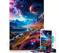 Rompecabezas de 1000 Piezas con paisajes extraños para Adultos Juguete de lógica aguda para el hogar y el Ocio Corte preciso Regalo conmovedor 38x26cm