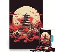 Rompecabezas de 1000 Piezas con paisajes japoneses clásicos Juego para ejercitar la Mente Artesanía de Corte experta Un pasatiempo Fascinante para los Momentos de Ocio (38x26cm)