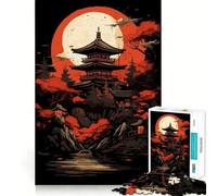 Rompecabezas de 1000 Piezas con paisajes japoneses clásicos para Adultos Juego de lógica con Cortes de precisión y Bordes Lisos reuniones Familiares (38x52cm)