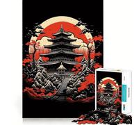 Rompecabezas de 1000 Piezas con paisajes japoneses clásicos para Adultos Juego de Memoria Divertido Componentes Resistentes y de Corte Limpio aliviar el estrés (50x75cm)