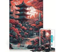 Rompecabezas de 1000 Piezas con paisajes japoneses Pintados para Adultos, un desafío Mental, una escapada Tranquila y una Pieza de colección de Arte (50x75cm)