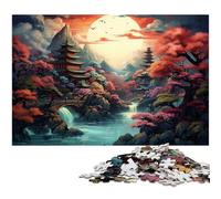 Rompecabezas de 1000 Piezas con paisajes psicodélicos Retro de Colores Rompecabezas de Madera Juegos educativos decoración del hogar 1000 Piezas (75 x 50 cm)