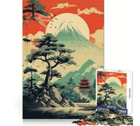 Rompecabezas de 1000 Piezas con paisajes Vintage de Japón para Adolescentes: Pensamiento estratégico, escapada Serena, diseño Limpio y reflexivo para Navidad (38x52cm)