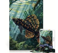 Rompecabezas de 1000 Piezas con Peces moteados en su hábitat acuático para Adultos y Adolescentes Juego Mental para Relajarse Corte preciso 38x26cm