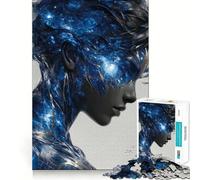 Rompecabezas de 1000 Piezas con Perfil de Mujer Celestial,Corte preciso,Divertido Juego de Habilidad Mental,Juego para el Tiempo Libre,Regalo Festivo de Ocio (38x52cm)