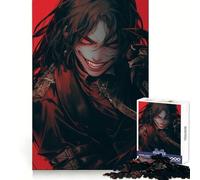 Rompecabezas de 1000 Piezas con Personaje de Anime de Ojos Rojos para Adultos Actividad de Ocio para el Desarrollo Cerebral ¡Disfruta de una Navidad Alegre! (38x52cm)