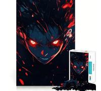 Rompecabezas de 1000 Piezas con Personaje de Anime de Ojos Rojos para Adultos Juego de Memoria Cerebral Encaje Huecos Actividad Relajante para un Descanso Mental (38x26cm)