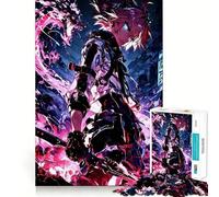 Rompecabezas de 1000 Piezas con Personaje de Anime y Espada para Adolescentes Juego Divertido con Encaje, Huecos Actividad Nocturna para Toda la Familia (38x52cm)