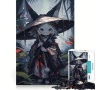 Rompecabezas de 1000 piezas con personaje de zorro de anime en un bosque lluvioso para adultos Juego mental divertido con tecnología avanzada de corte láser Un desafío entretenido para pasar el tiempo