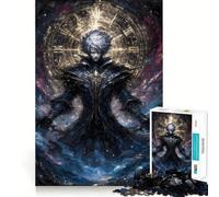 Rompecabezas de 1000 Piezas con Personajes de Anime y Fondo de Reloj para Adolescentes Juego Divertido y fácil de Recordar Sin Huecos Actividad Nocturna Familiar (50x75cm)