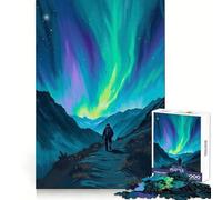 Rompecabezas de 1000 Piezas con Pintura acrílica Aurora Boreal: Excursión Nocturna para adolescentesIdeal para quienes Buscan un Buen Plan de entrenamientoBordes definidosRegalo Festivo (38x52cm)