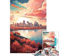 Rompecabezas de 1000 Piezas con Pintura al óleo de Montreal Ideal para Juegos educativos y desafíos mentales Hombres y Mujeres (tamaño 50x75cm)