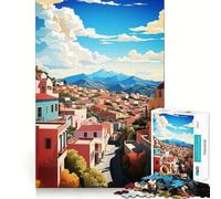Rompecabezas de 1000 Piezas con Pintura al óleo de Oaxaca para Adultos, Juguete Que desafía la Mente, para una escapada Tranquila, Pieza de colección de Arte (38x26cm)