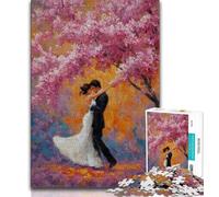 Rompecabezas de 1000 Piezas con Pintura al óleo de Pareja para Adolescentes, Ideal para aliviar el estrés y fomentar el Amor Entre Parejas, 50x75cm