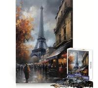 Rompecabezas de 1000 Piezas con Pintura al óleo de París, Francia, para Adolescentes Ideal para desarrollar la Memoria, armar sin estrés Un Regalo entrañable (50x75cm)