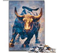 Rompecabezas de 1000 Piezas con Pintura al óleo de Toro para Adultos, Jugar en Familia, para Disfrutar en casa, para cumpleaños o para Viajar (50x75cm)