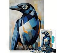 Rompecabezas de 1000 Piezas con Pintura al óleo de un Cuervo para Adultos Juego Mental para el hogar Bordes limpios Un Regalo Encantador (50x75cm)