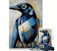 Rompecabezas de 1000 Piezas con Pintura al óleo de un Cuervo para Adultos Juego Mental para el hogar Bordes limpios Un Regalo Encantador (50x75cm)