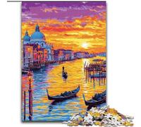 Rompecabezas de 1000 Piezas con Pintura al óleo de Venecia para Adultos y Adolescentes Ideal para Pasar el rato y fomentar el Amor en Pareja (50x75cm)