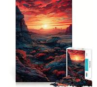 Rompecabezas de 1000 Piezas con Pintura al óleo del Desierto rocoso para Adultos Fortalece la Memoria, Alivia el estrés y Ofrece un Toque de Calidad Regalo Sorpresa de cumpleaños (38x26cm)