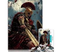 Rompecabezas de 1000 Piezas con Pintura de Guerrero Espartano, Juego Educativo, Juguete de desafío, decoración de Pared, cumpleaños y Navidad 38x26cm