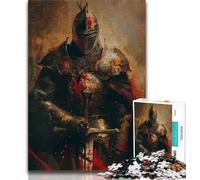 Rompecabezas de 1000 Piezas con Pintura de Guerreros Medievales para Adultos, estimular la Inteligencia Cerebral, Juguetes adictivos para la decoración del hogar (38x26cm)