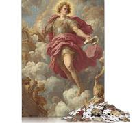 Rompecabezas de 1000 Piezas con Pintura del Ángel Guardián Divino para Adultos y niños (75 x 50 cm)