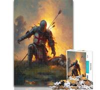 Rompecabezas de 1000 Piezas con Pinturas de Caballeros Medievales Rompecabezas de 1000 Piezas para Adultos y Adolescentes Juguete de Entretenimiento Familiar Toda la Familia