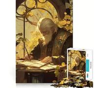 Rompecabezas de 1000 Piezas con Poema de Poeta para Adolescentes Juguete de lógica, Sencillo y Divertido Bordes Suaves Regalo Elegante (38x52cm)