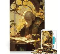 Rompecabezas de 1000 Piezas con Poema de Poeta para Adultos Juguete Inteligente para el hogar Disfrute de Bordes Afilados Artículo de Santa Claus (50x75cm)