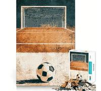 Rompecabezas de 1000 Piezas con portería y balón de fútbol para Adultos Juguete para ejercitar la Mente, Ideal para Fortalecer los Lazos Familiares Corte de precisión Regalo Creativo (38x26cm)