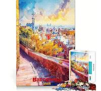 Rompecabezas de 1000 Piezas con póster artístico de Barcelona,Juego de articulación preciso,Juego cognitivo,Juguete para el Tiempo Libre,Regalo Divertido de Navidad (50x75cm)